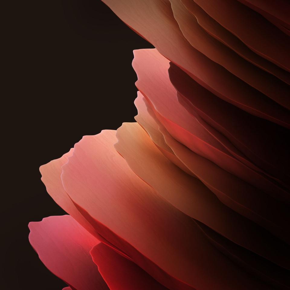 Crimson Petal Layers - Samsung Wallpaper