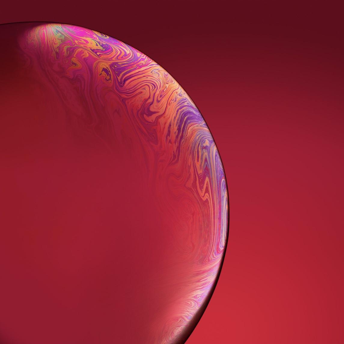 Crimson Swirl Sphere - apple Wallpaper