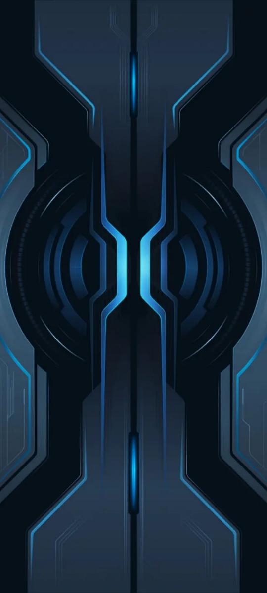 Cybernetic Blue Geometry - Related  wallpaper
