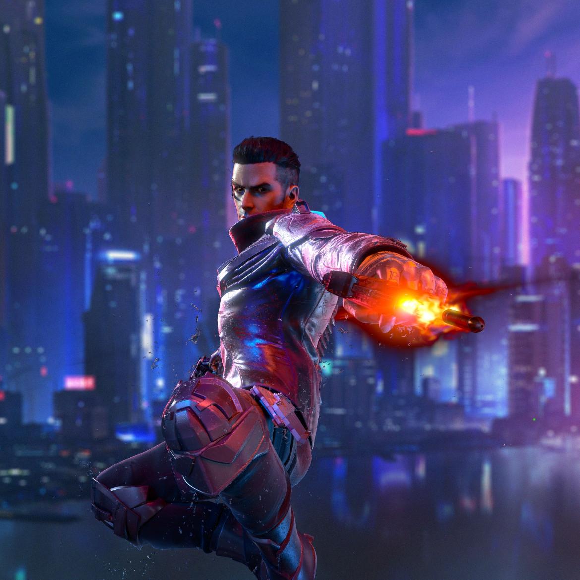 Cyberpunk Warrior Firing Gun - Related Anime Wallpapers wallpaper