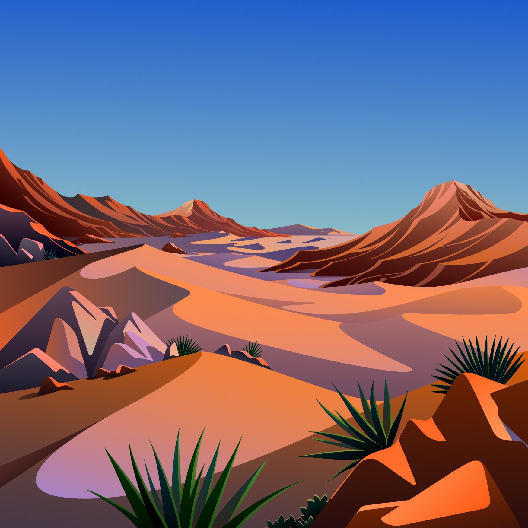 Desert Dunes Landscape - apple Wallpaper