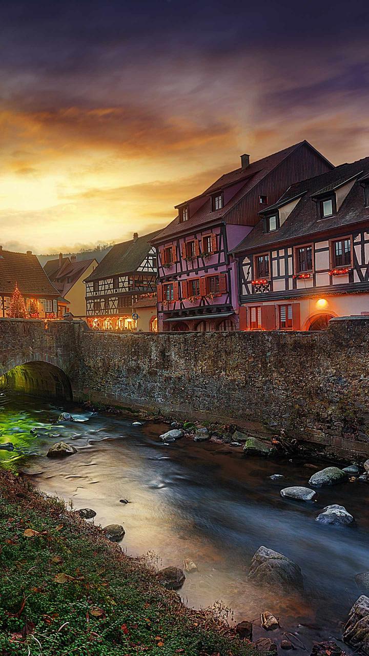 Enchanting European Village Scene - Related Dope Wallpapers wallpaper