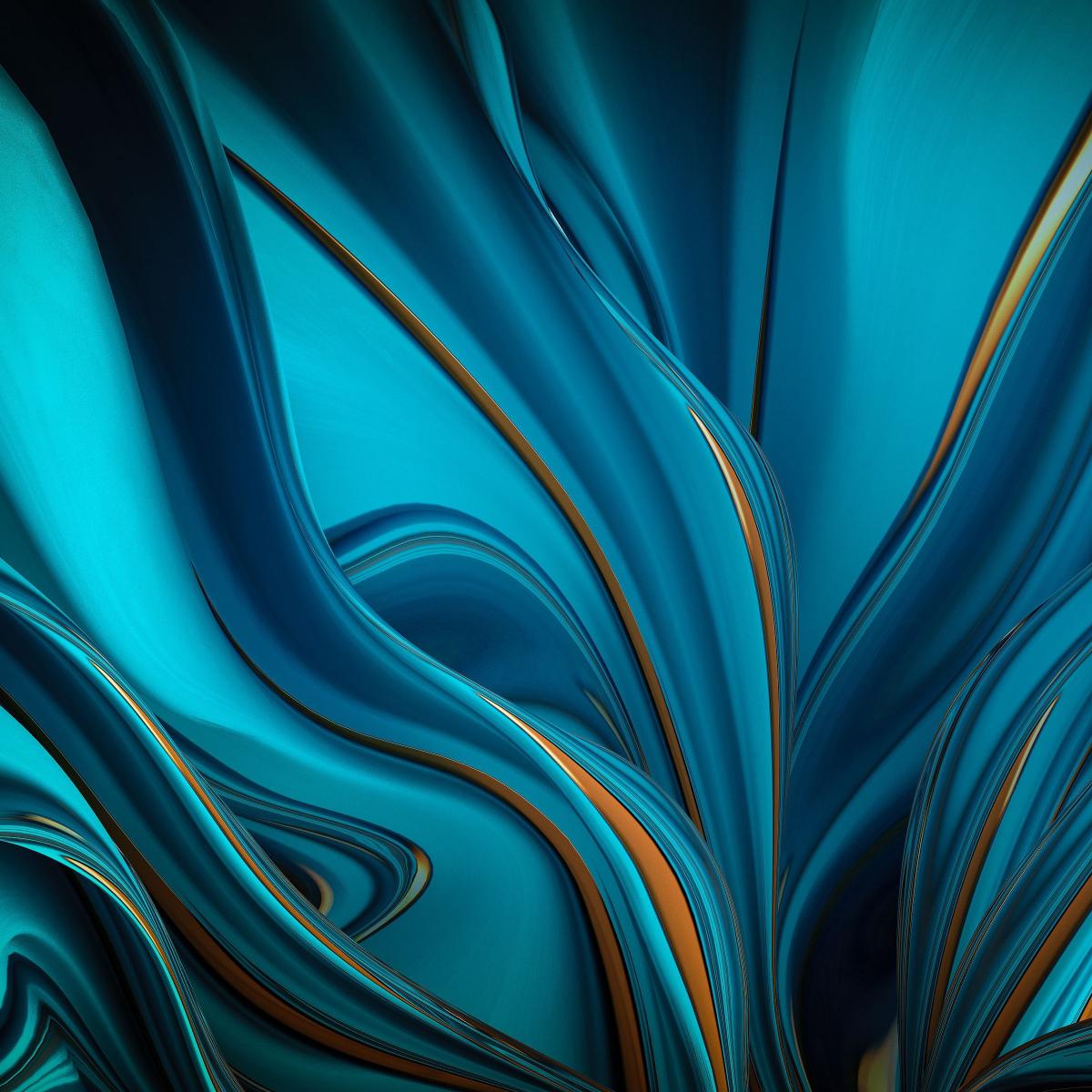 Flowing Teal Abstract - Related StockWalls wallpaper