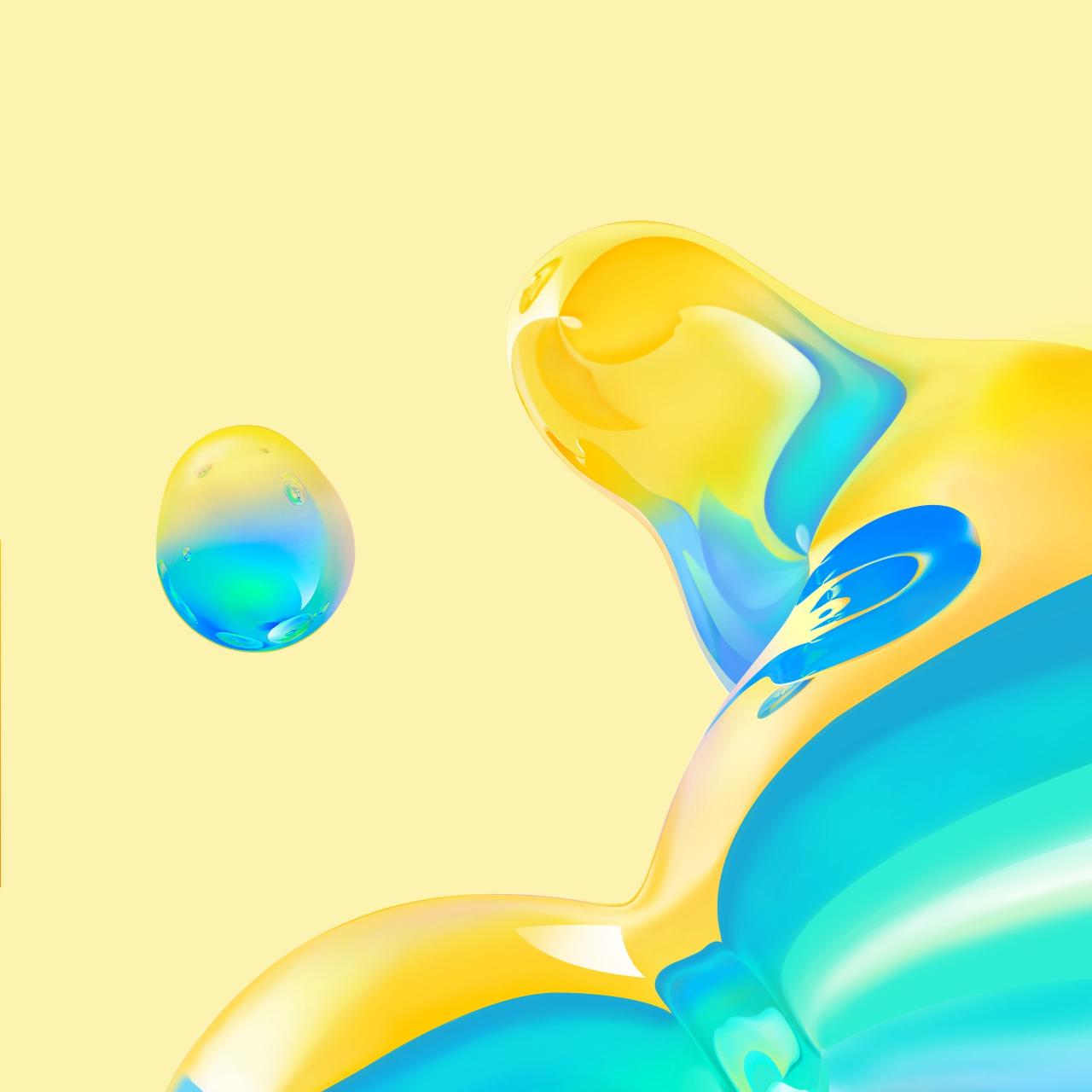 Fluid Yellow Blue Abstract - Related Dope Wallpapers wallpaper