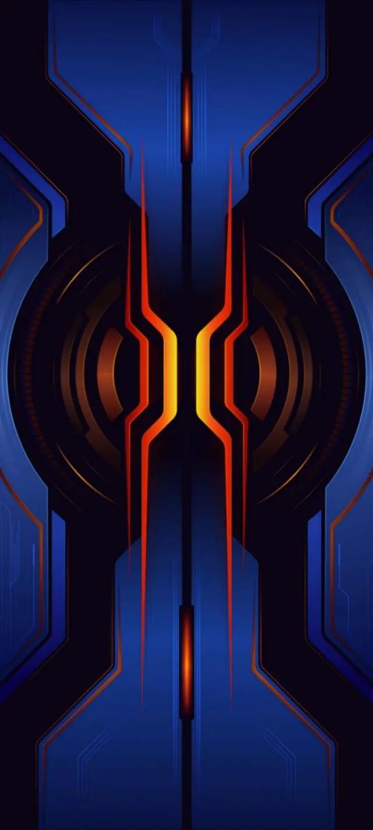 Futuristic Blue Orange Design - Related Dope Wallpapers wallpaper