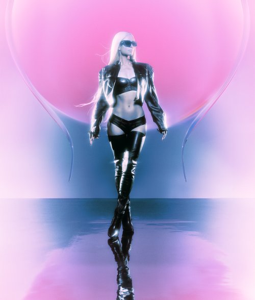 Futuristic Fashion Model Portrait