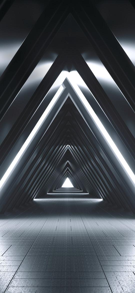 Futuristic Triangle Tunnel - Related StockWalls wallpaper