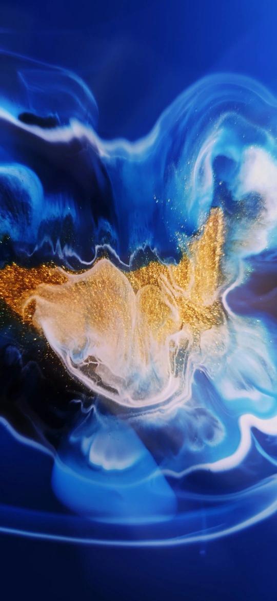 Golden Blue Swirls