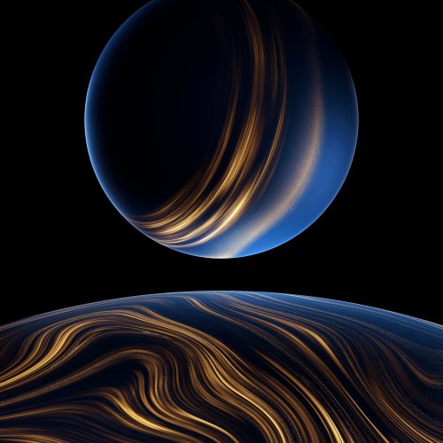 Golden Planet Huawei MateBook Wallpaper
