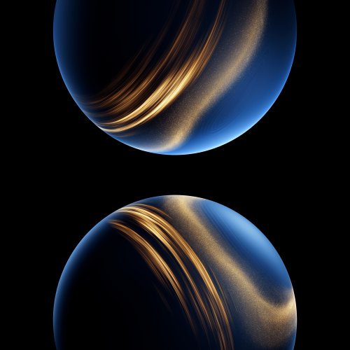 Golden Spheres Huawei MateBook Fold