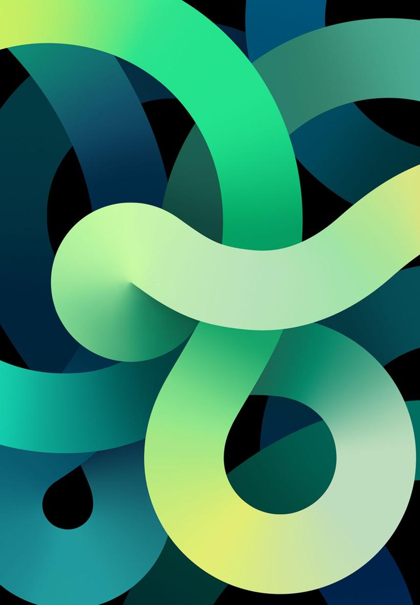 Gradient Ribbon Abstract