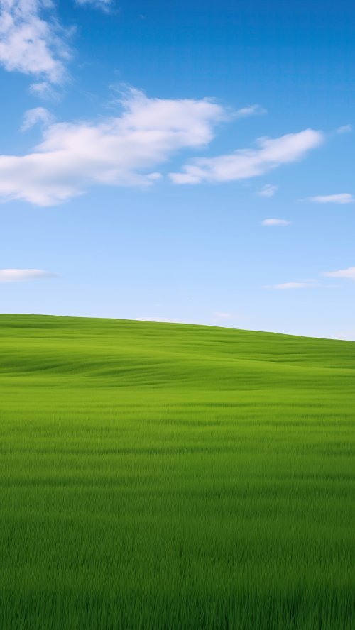 Green Field Under Sky