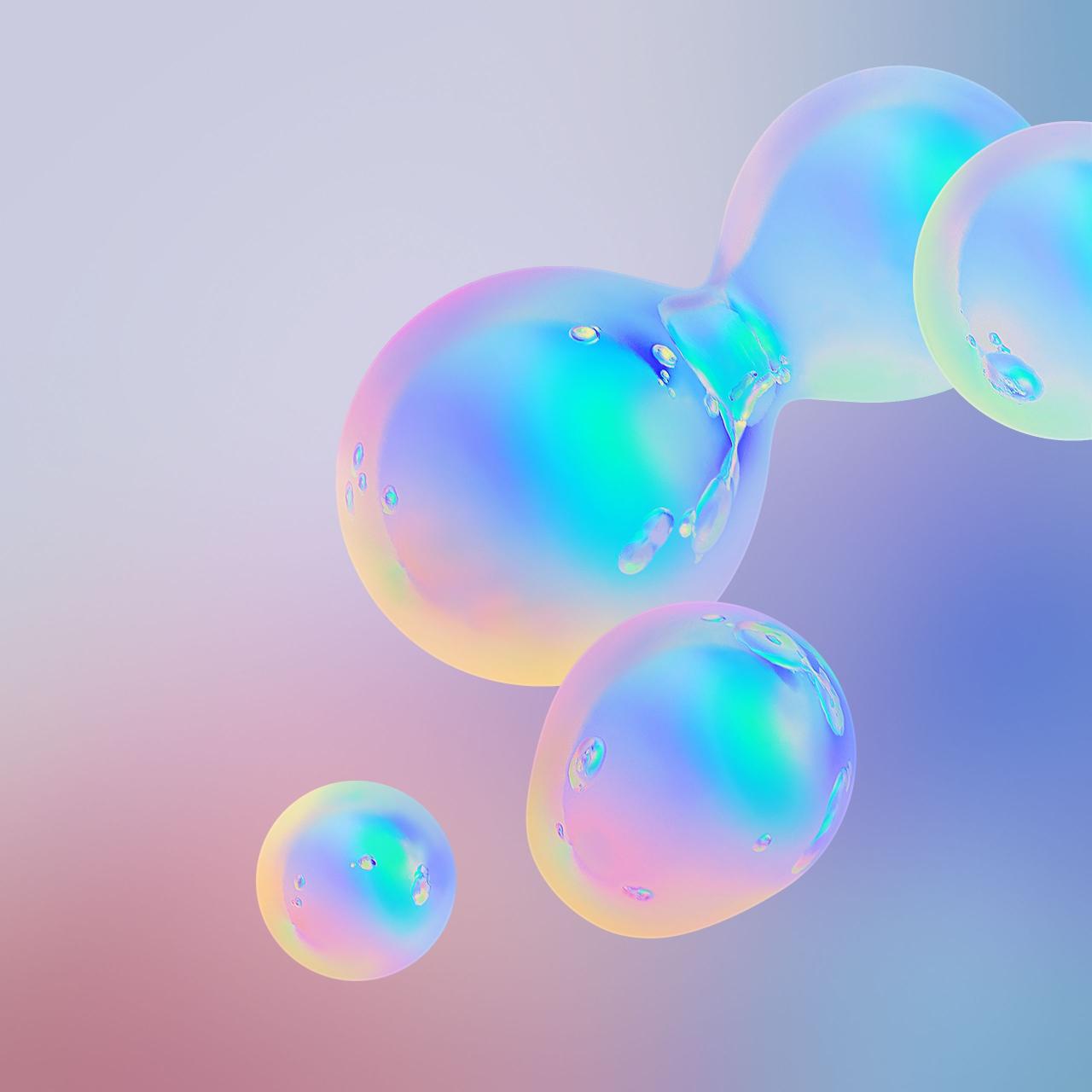 Iridescent Fluid Bubbles - Related StockWalls wallpaper