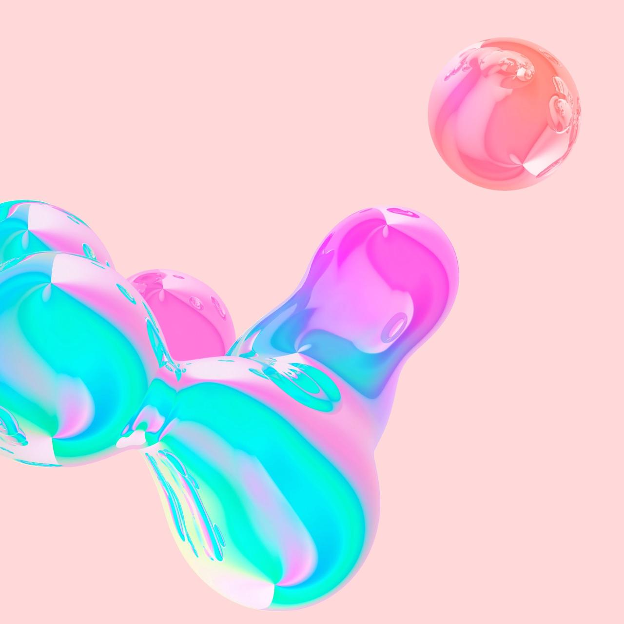 Iridescent Fluid Forms - Related StockWalls wallpaper