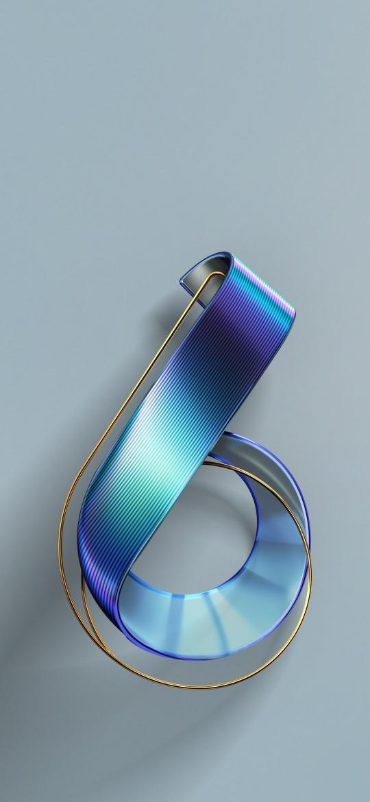 Iridescent Ribbon Sculpture - Related StockWalls wallpaper