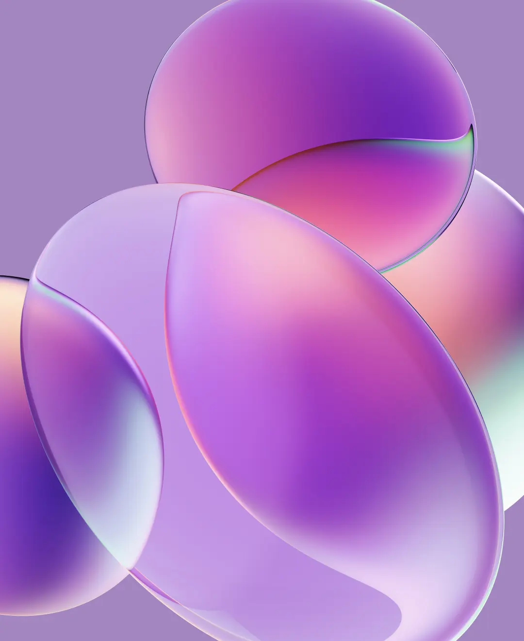 Lavender Glass Orbs