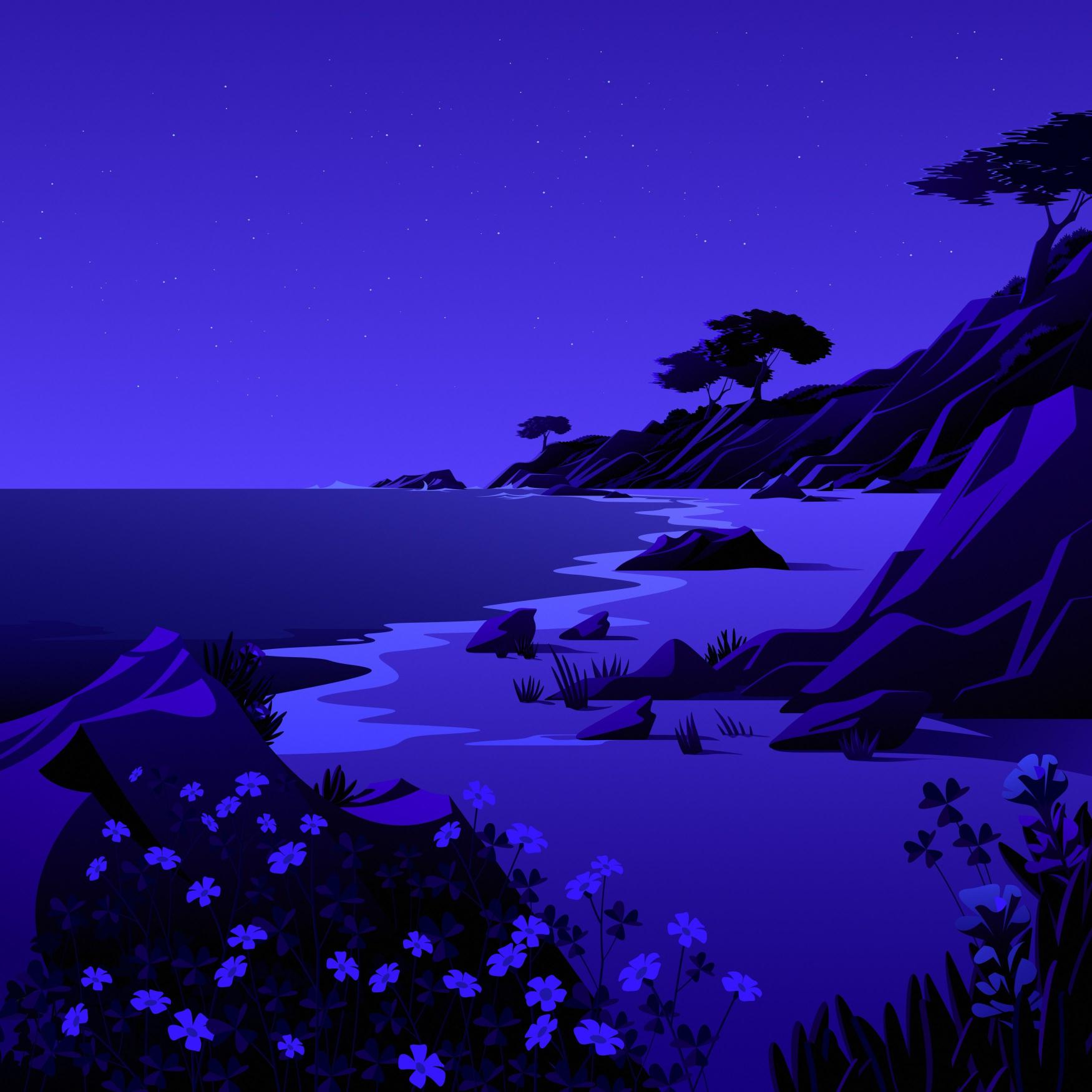 Midnight Coastal Serenity - Related Ghetto Wallpapers wallpaper