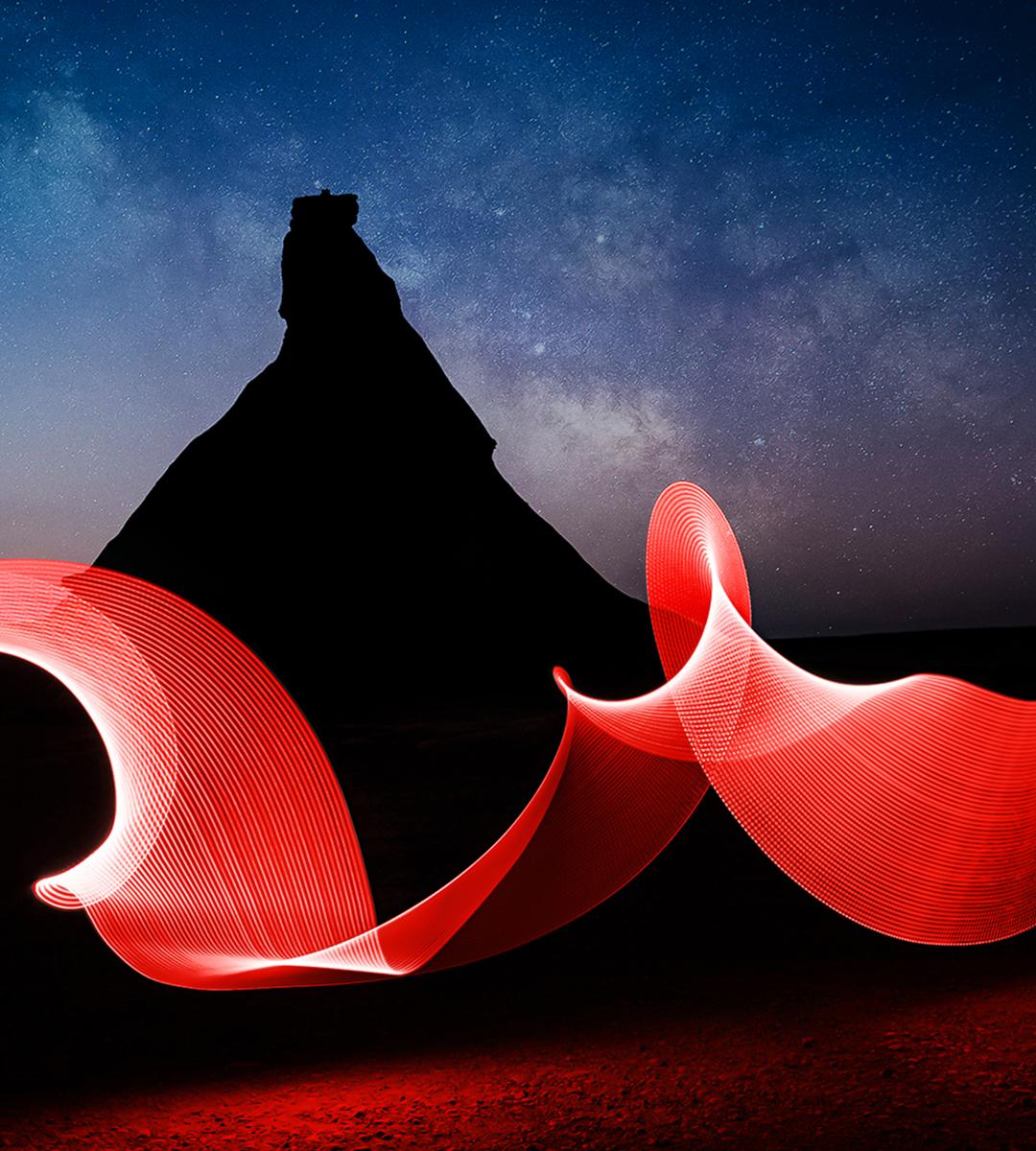 Milky Way Light Painting