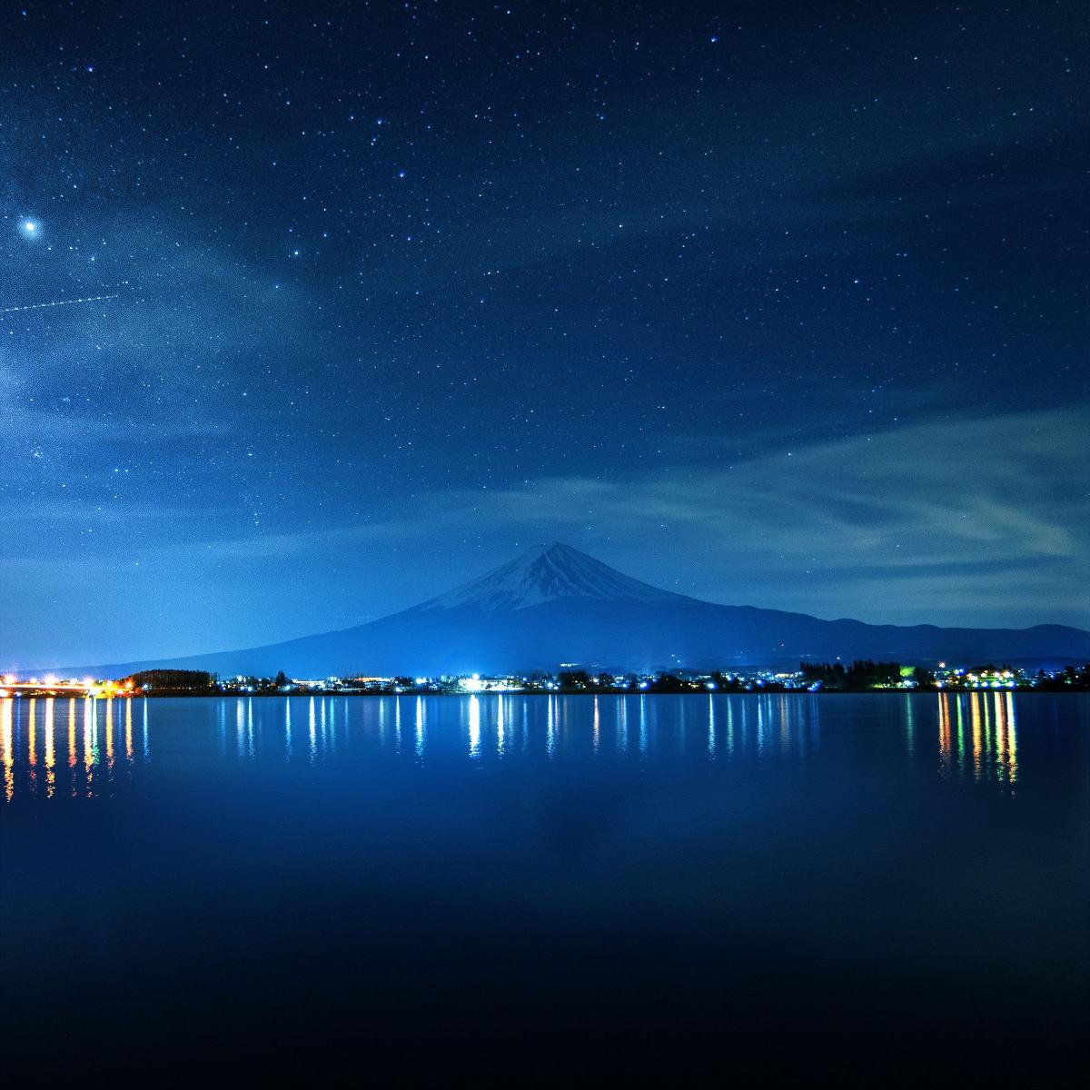 Mount Fuji Night Reflection - Related 4K Wallpapers wallpaper