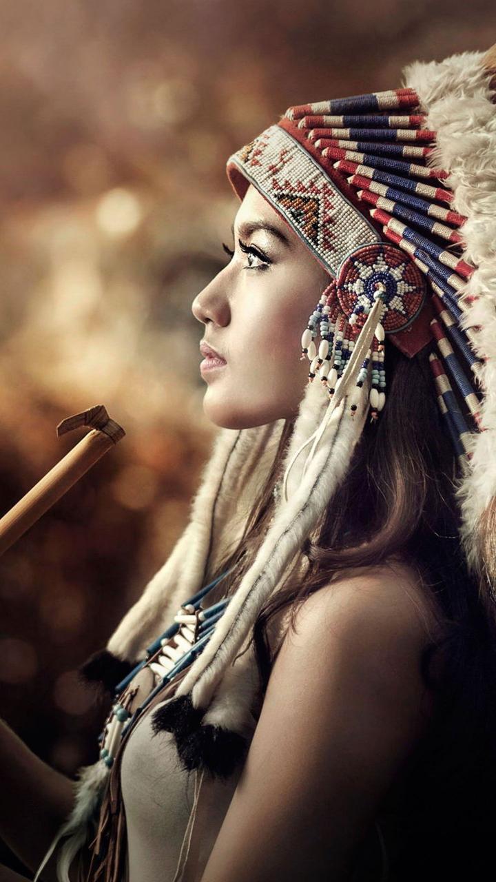 Native American Woman Profile - Related Dark Wallpapers wallpaper