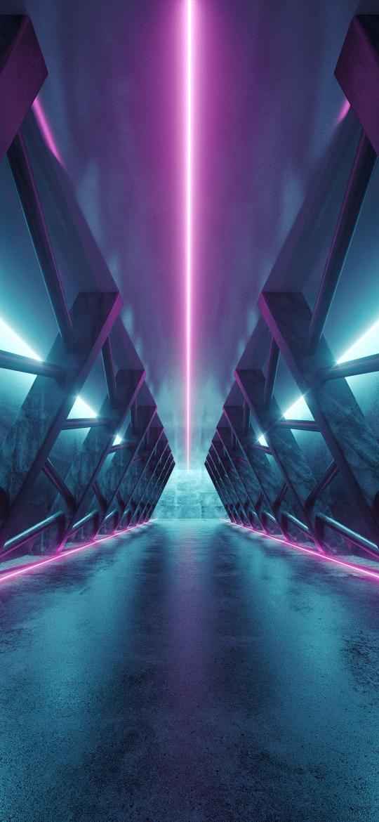 Neon Future Tunnel - Related 4K Wallpapers wallpaper