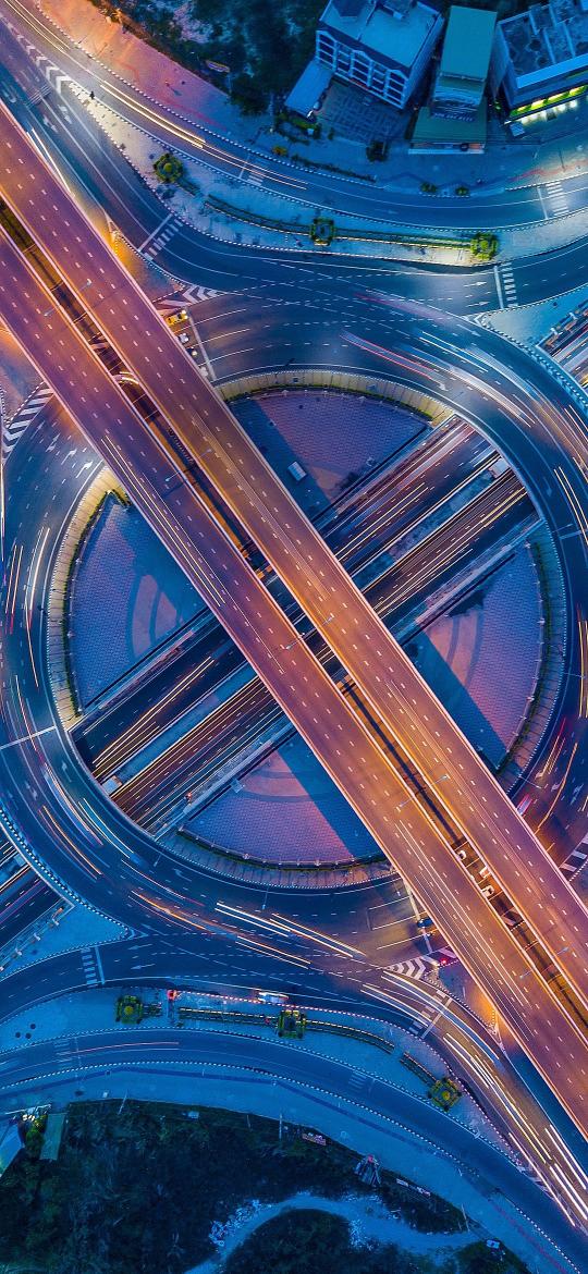 Night Traffic Circle - Related Dark Wallpapers wallpaper