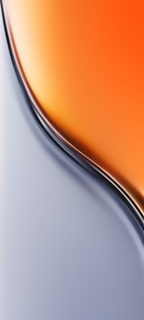Orange and Silver Abstract