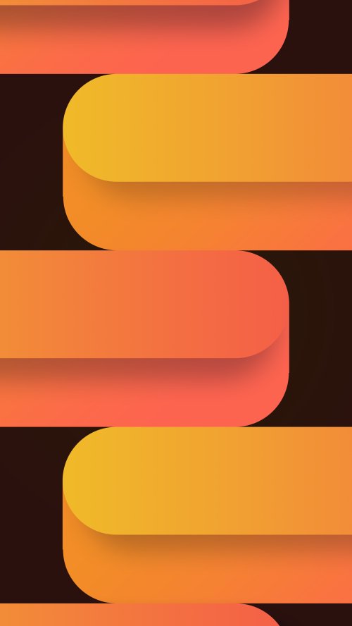 Orange Geometric Waves - abstract Wallpaper