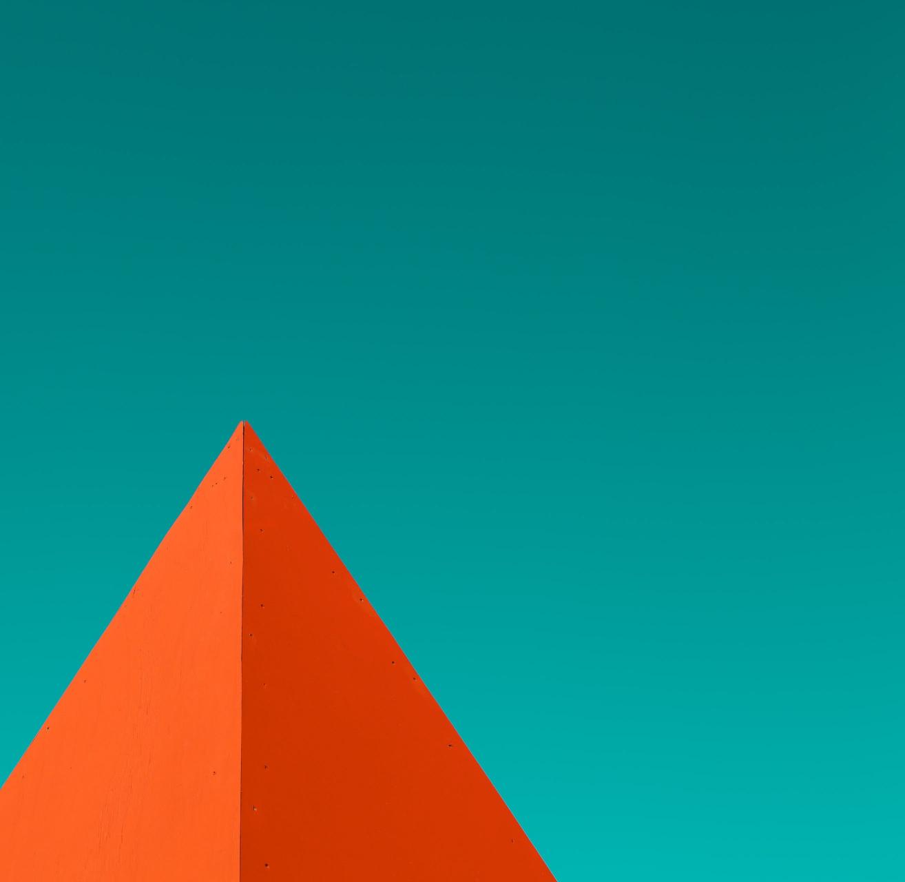 Orange Pyramid Teal Sky - Related StockWalls wallpaper