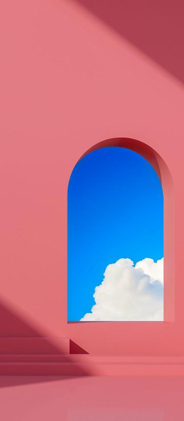 Pink Archway Sky View