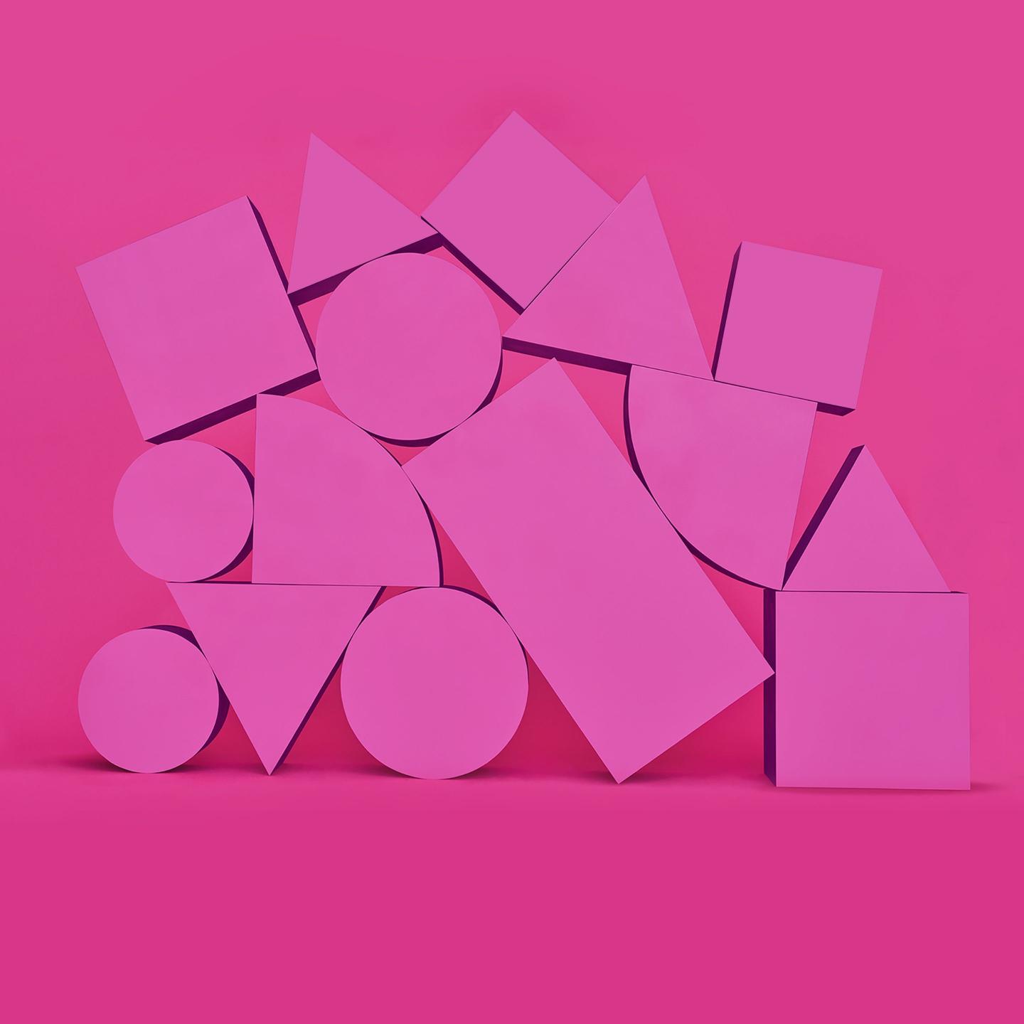 Pink Geometric Shapes Stack