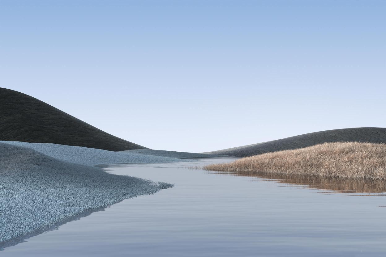 Serene Landscape River