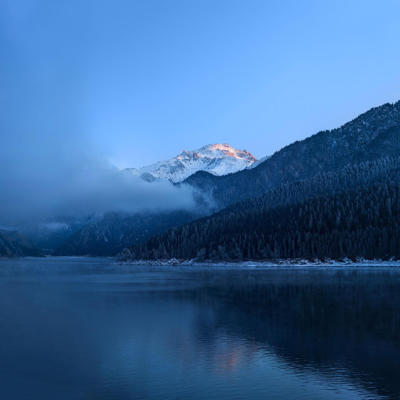 Snowy Mountain Lake Sunrise - Related Dope Wallpapers wallpaper