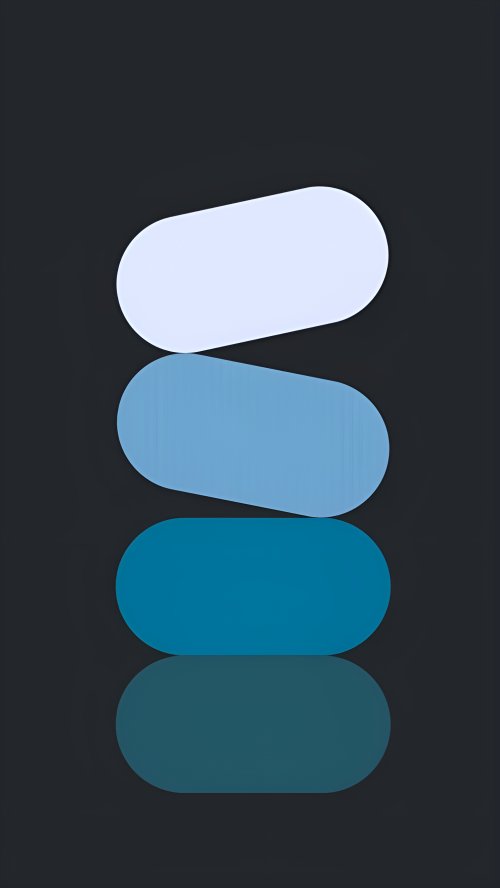 Stacked Blue Ovals - abstract Wallpaper