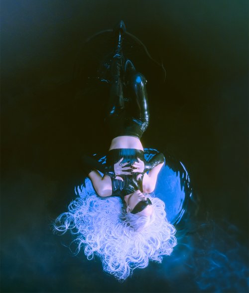 Submerged Latex Fashion Portrait