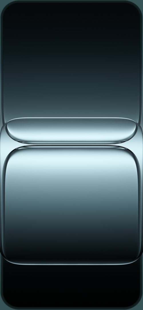 Teal Metallic Abstract Shapes