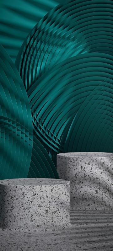 Teal Waves & Stone - Related StockWalls wallpaper