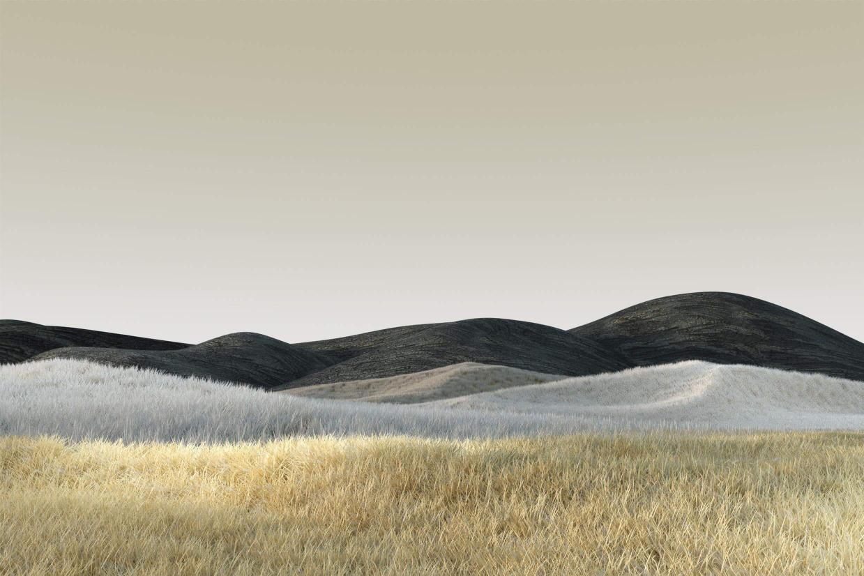 Textured Mountain Landscape