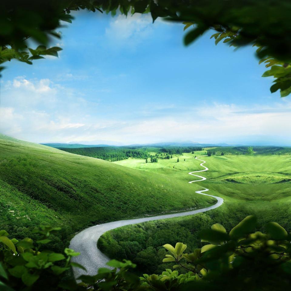 Winding Road Through Green Hills - Related Dope Wallpapers wallpaper