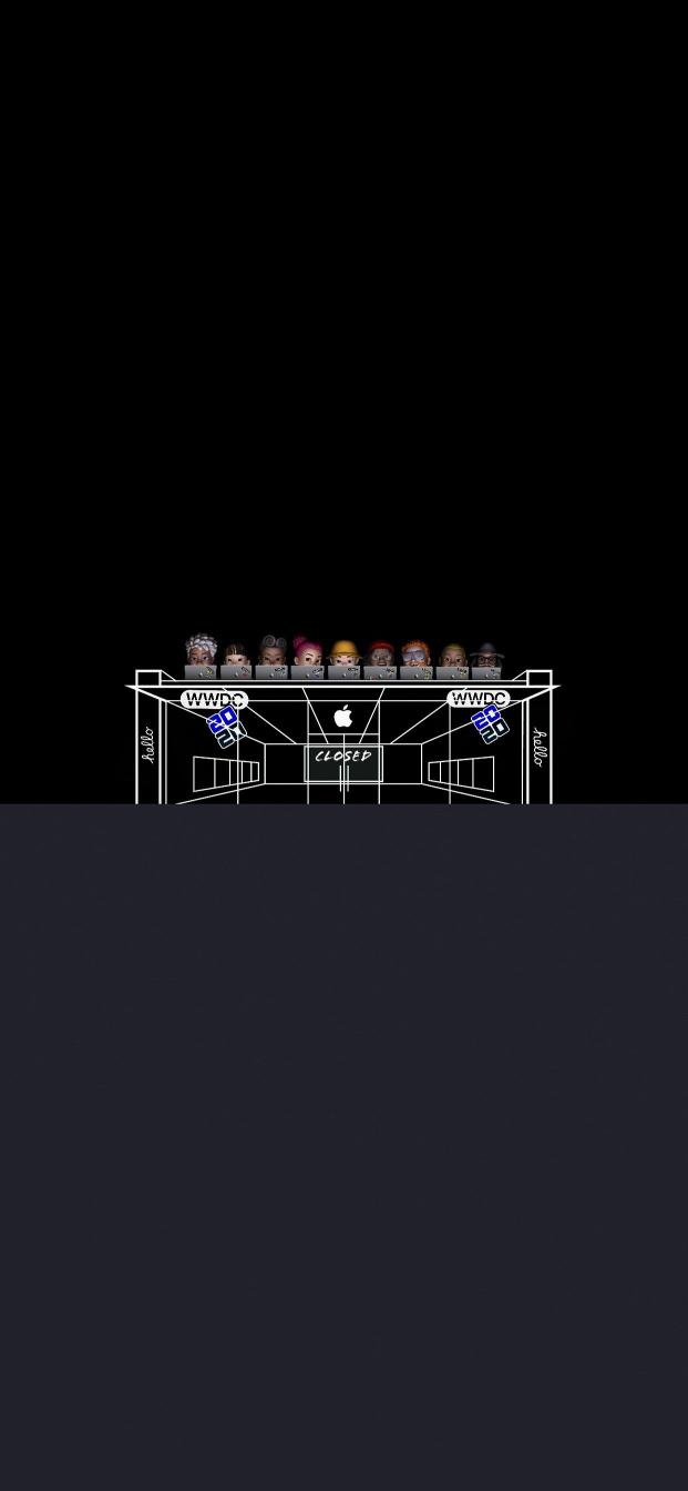 WWDC Characters on Stage - apple Wallpaper