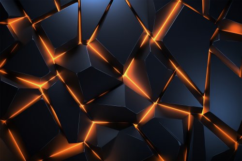 Glowing Abstract Dark Blocks