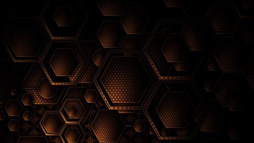 Golden Hexagon Pattern - Related Dope Wallpapers wallpaper