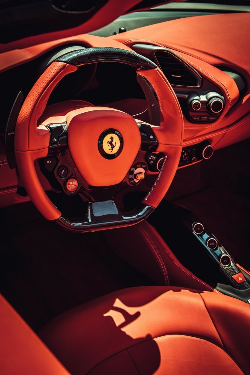 Ferrari Red Interior Detail